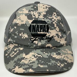 NAPA Racing Camouflage Hat Baseball Cap Gray NASCAR NHRA Motorsports Strapback